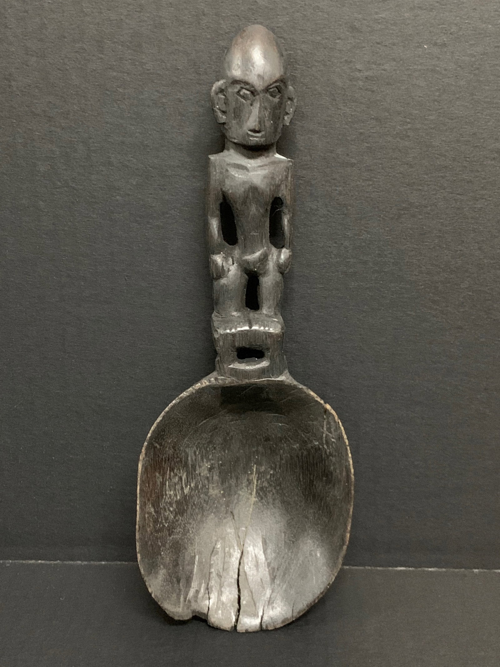 Philippine Ifugao Tribal Art Wooden Spoon: Title: Philippine Ifugao Tribal Art Wooden Spoon Description: Philippine Ifugao Tribal Art Wooden Spoon Date/Period: Late 20th Century Materials: Wood Size: 8" h x 5" w Reserve: $100.00 Shipping: