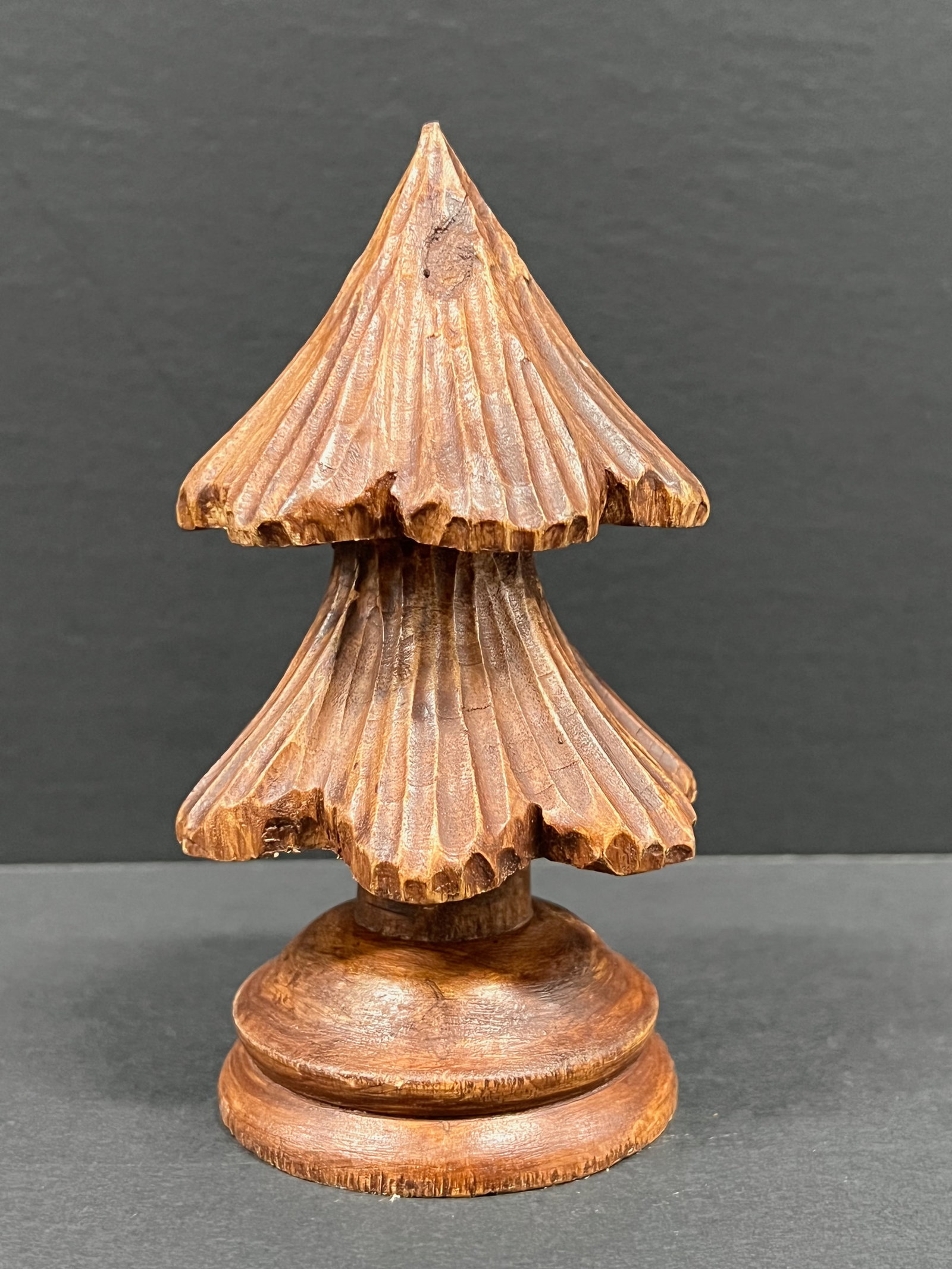 Carved Wood Christmas Tree Sculpture (1 of 6)
