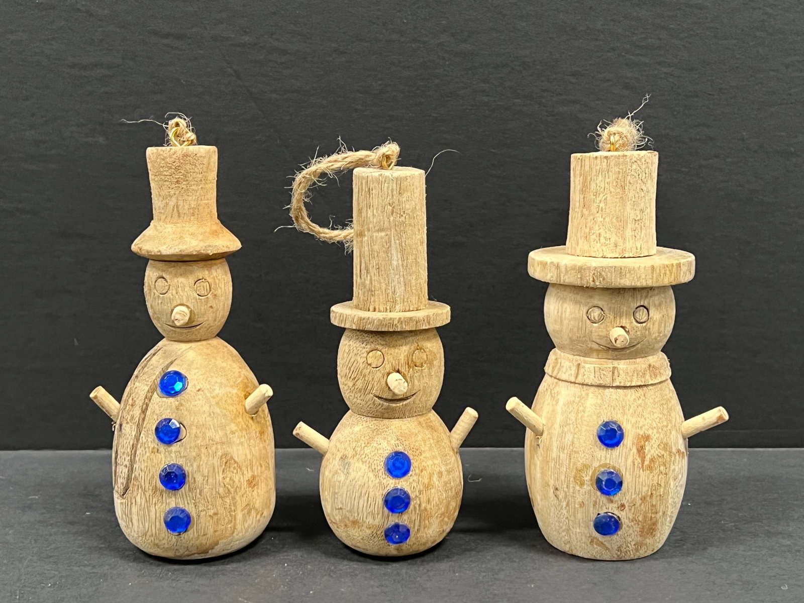 Carved Wooden Christmas Tree Ornaments (1 of 7)
