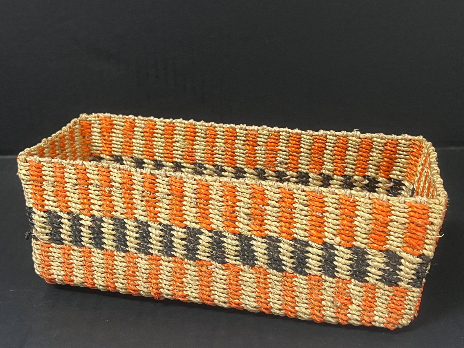 Hand Woven Natural Abaca Fiber Storage: Title: Hand Woven Natural Abaca Fiber Storage Description: Hand Woven Natural Abaca Fiber Storage Date/Period: Late 20th Century Materials: Abaca Size: 3.25" h x 8.5" w Reserve: $60.00 Shipping: