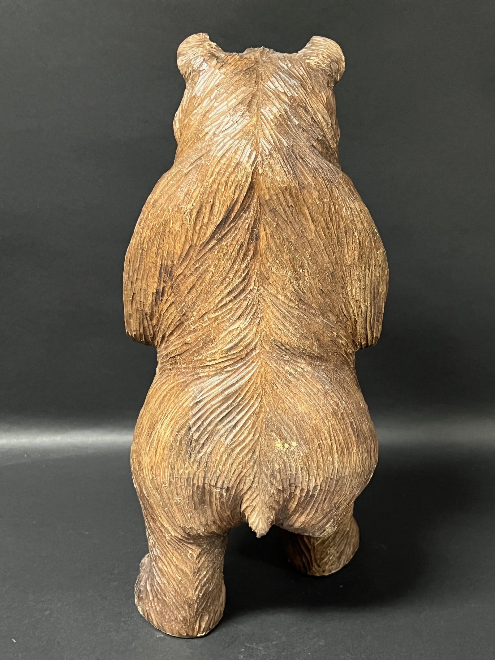 Large Carved Wood Bear Sculpture - 6