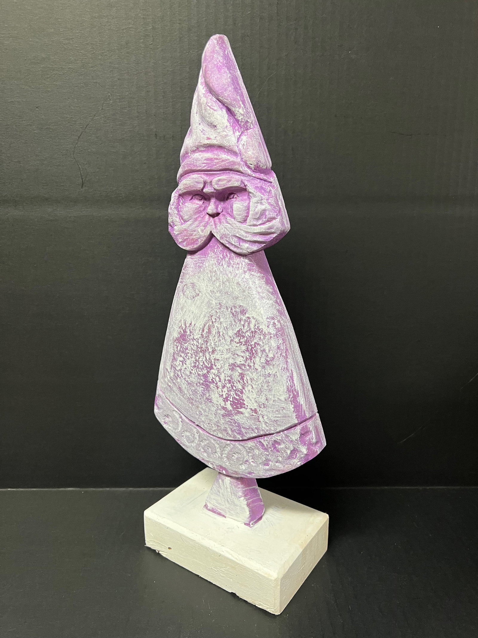Carved Wood Christmas Tree Sculpture - 4