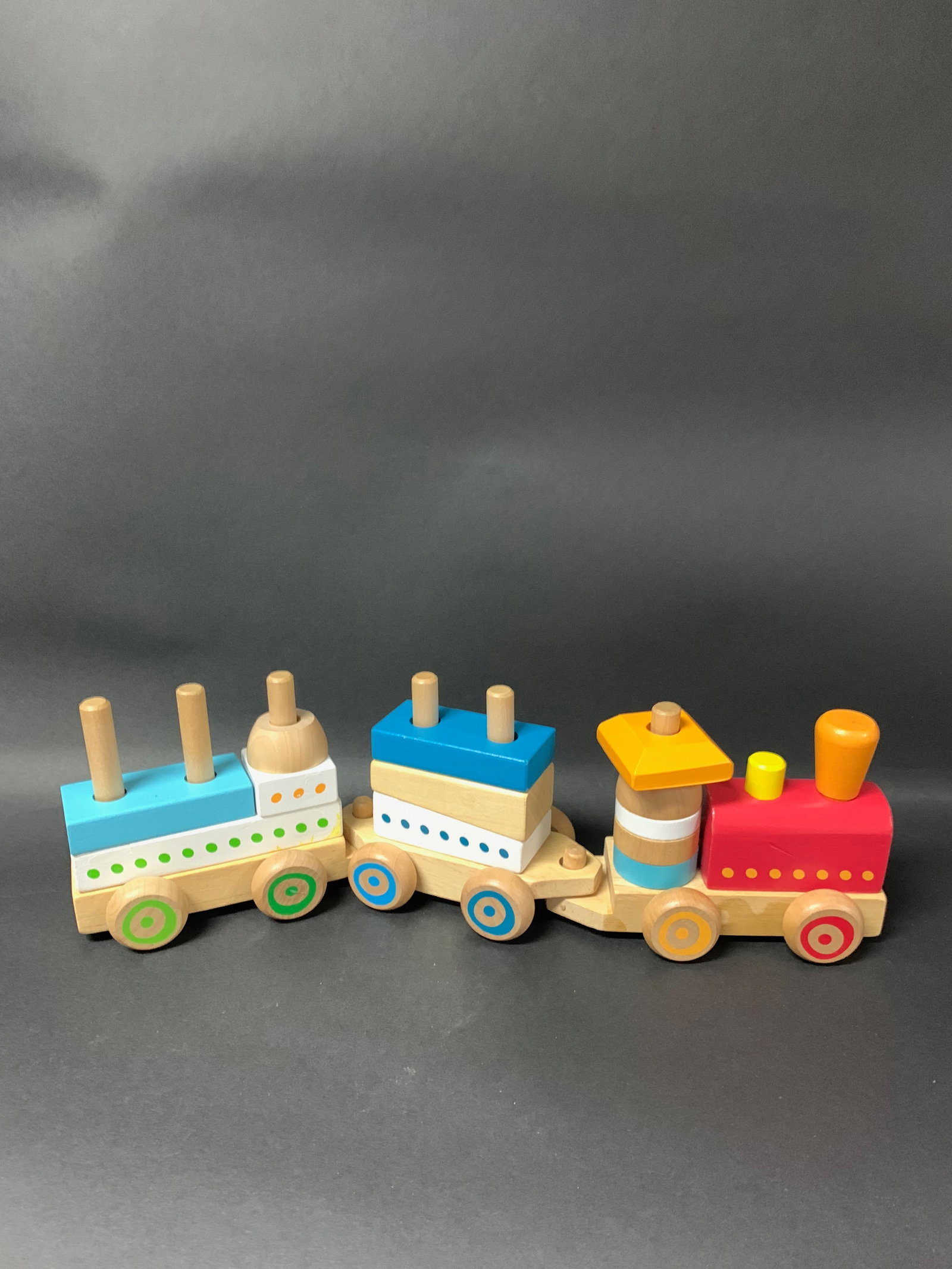 Carved Wood Train Sculpture - 2