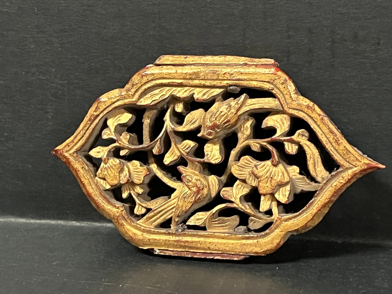 Carved Wood Miniature Wood Plaque - 2