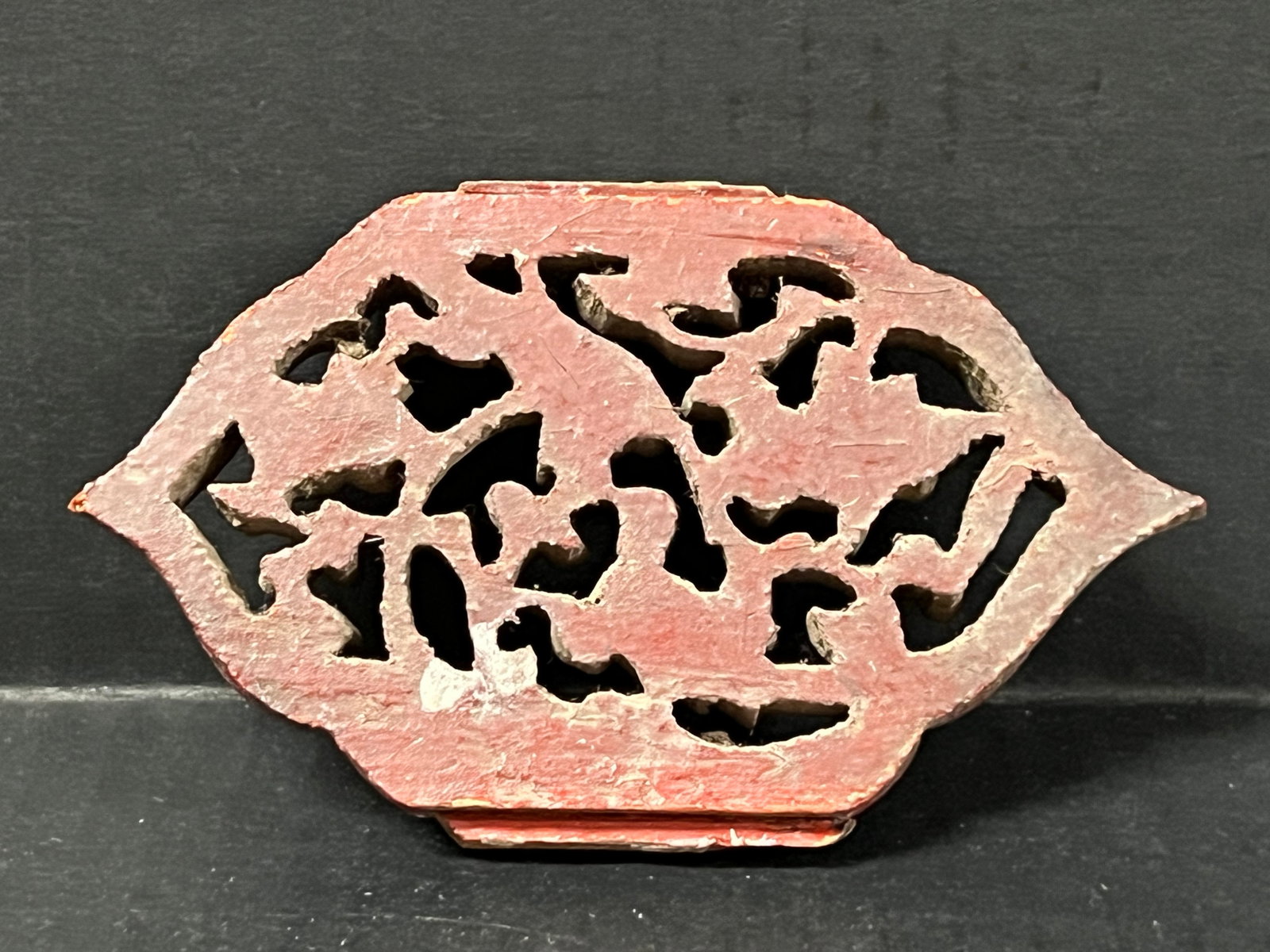 Carved Wood Miniature Wood Plaque - 5