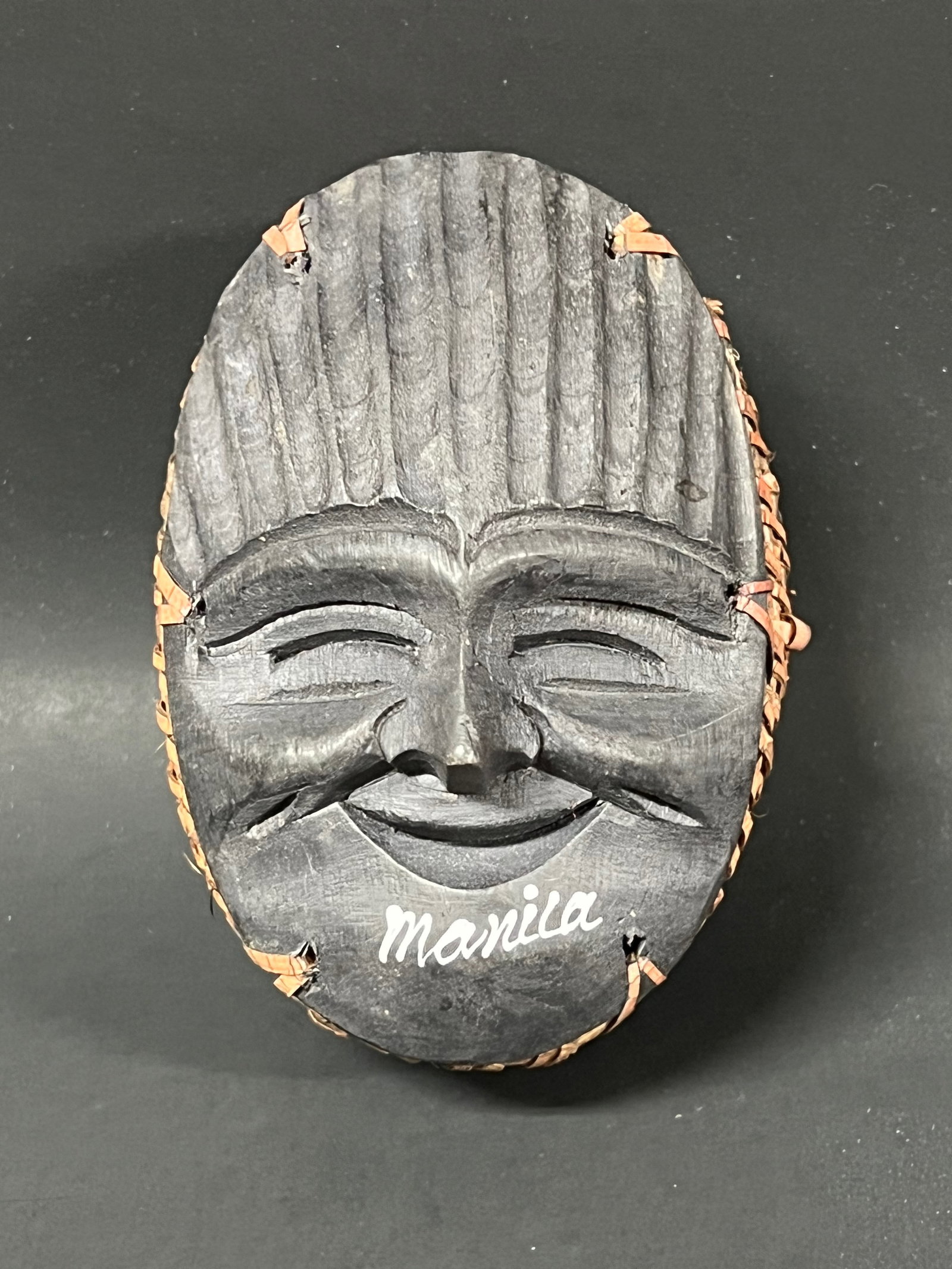 Carved Wood and Rattan Sun Face Box (1 of 7)