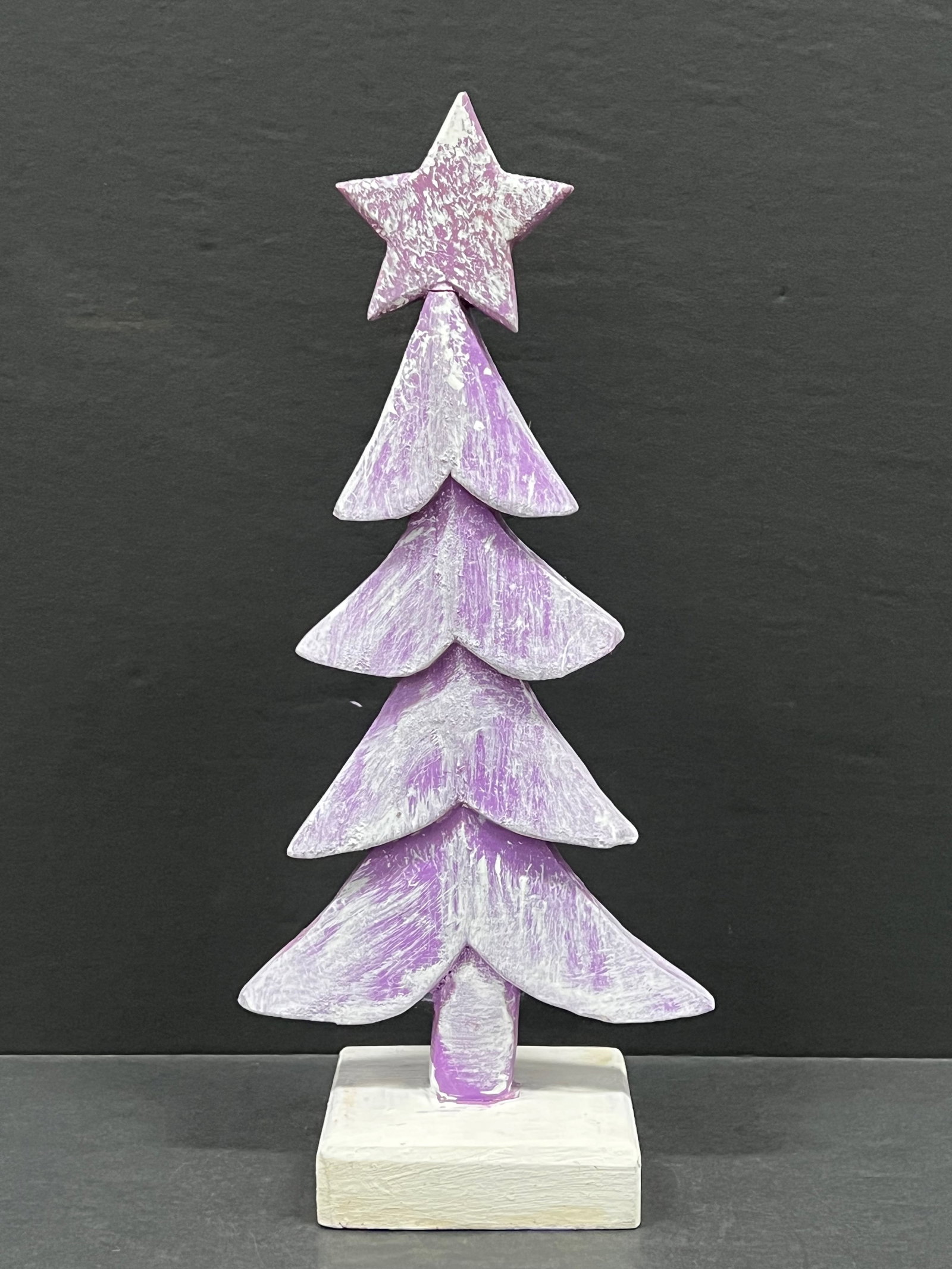Carved Wood Christmas Tree Sculpture (1 of 5)