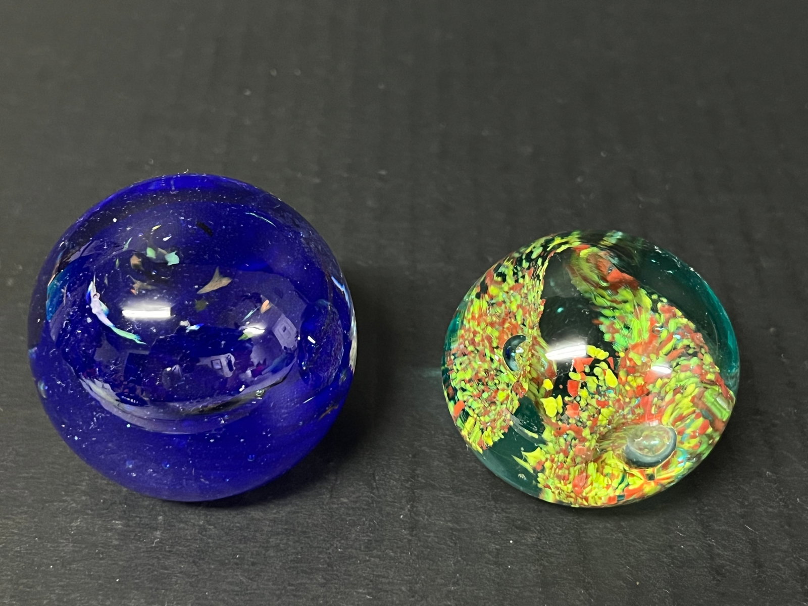 Vintage Art Glass Paperweights Lot of 2 - 4