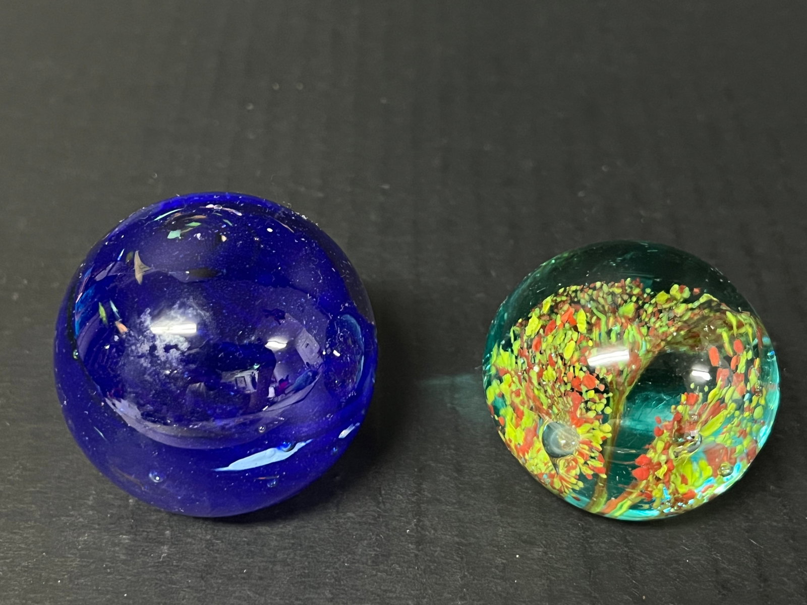 Vintage Art Glass Paperweights Lot of 2 - 5