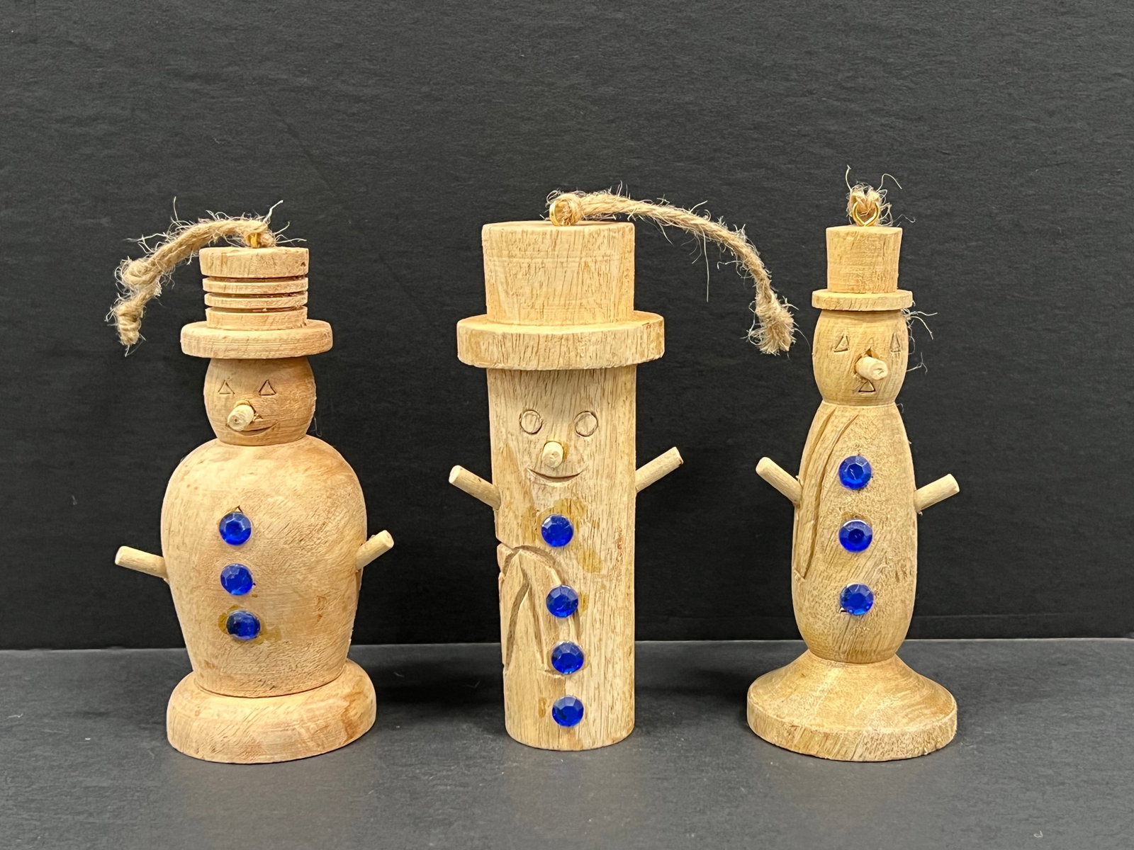 Carved Wood Christmas Tree Ornament Sculpture (1 of 6)