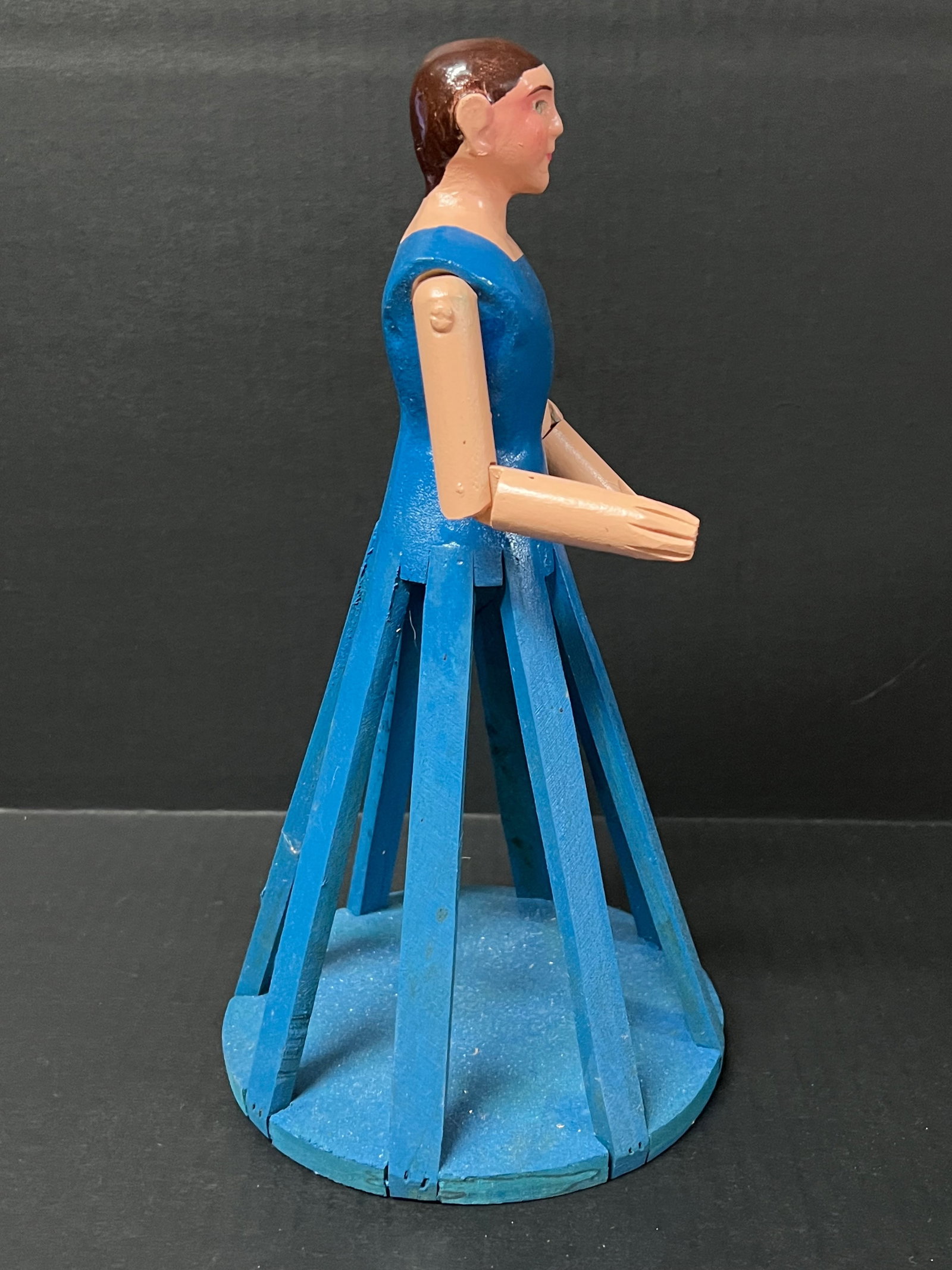 Carved Wood Cage Doll Statue - 3