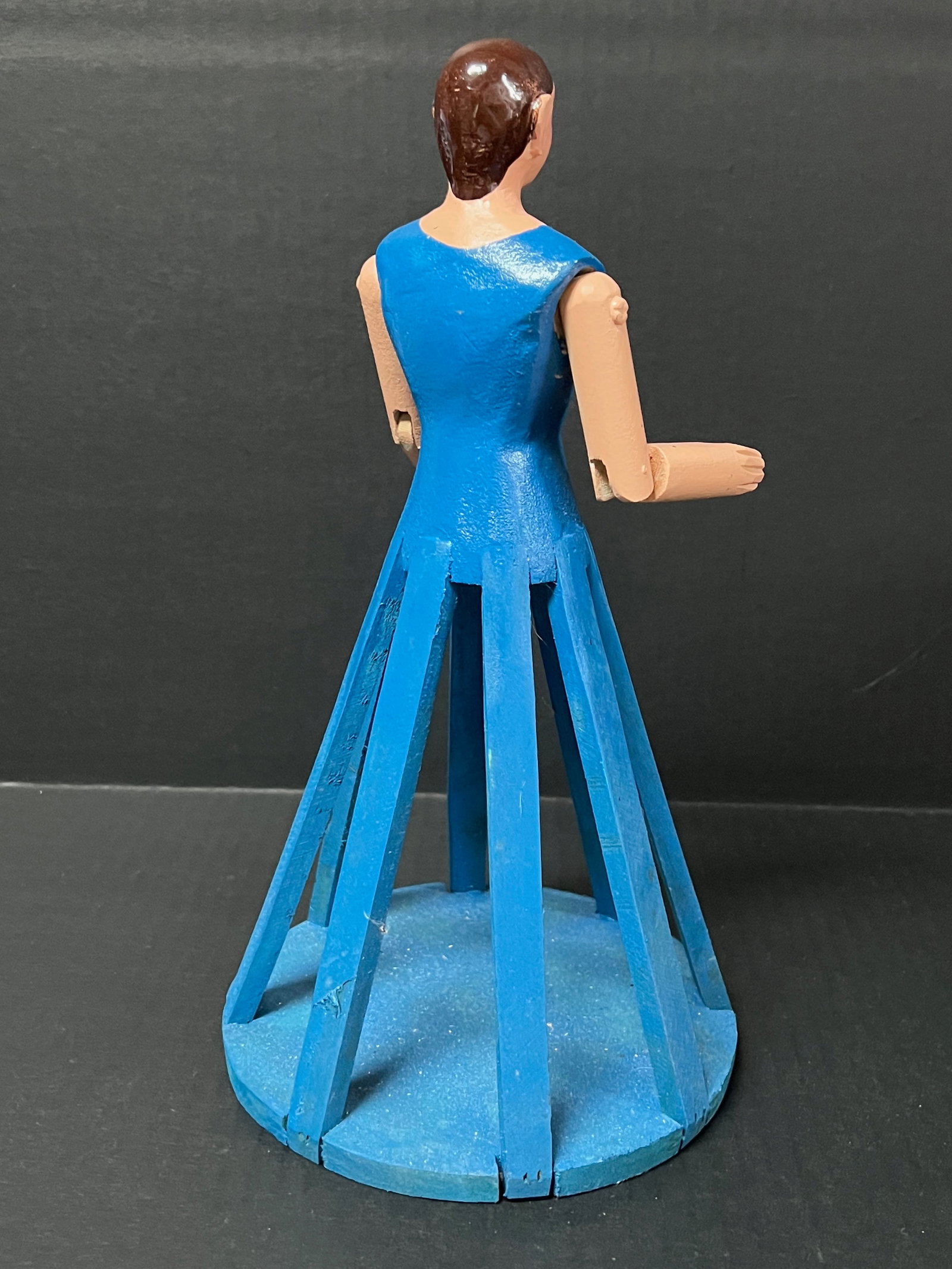 Carved Wood Cage Doll Statue - 4