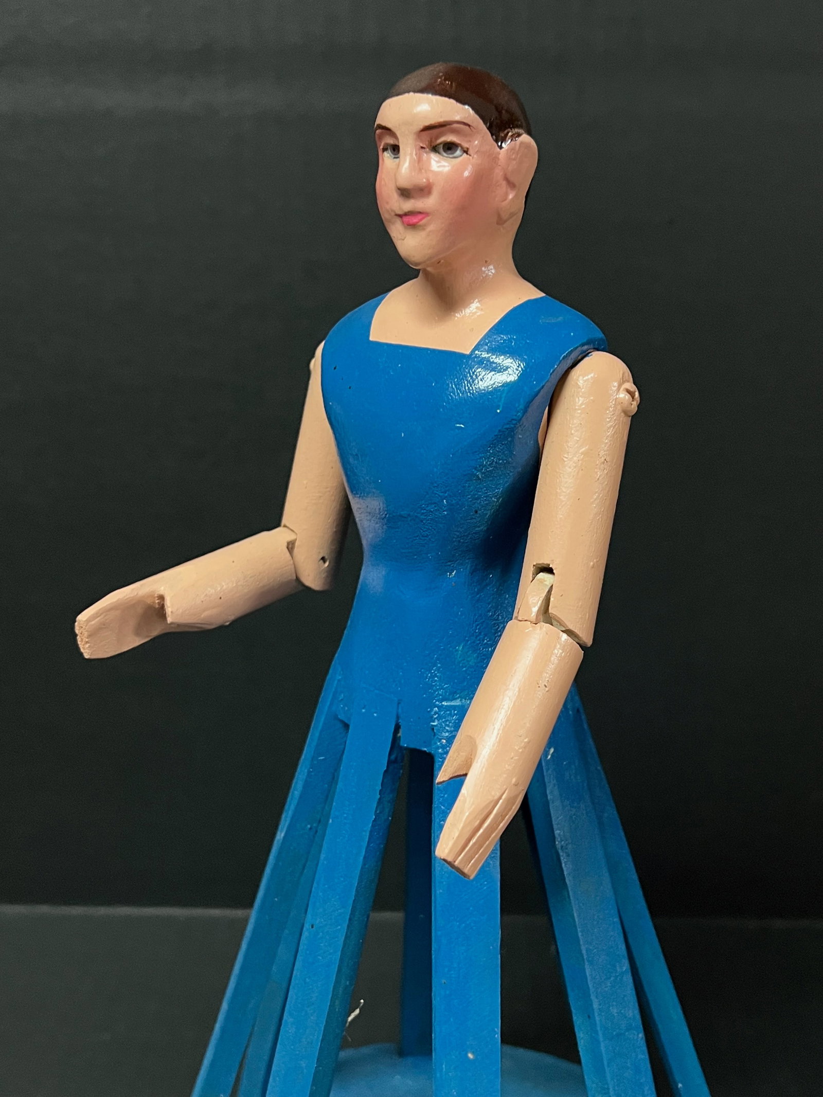 Carved Wood Cage Doll Statue - 5
