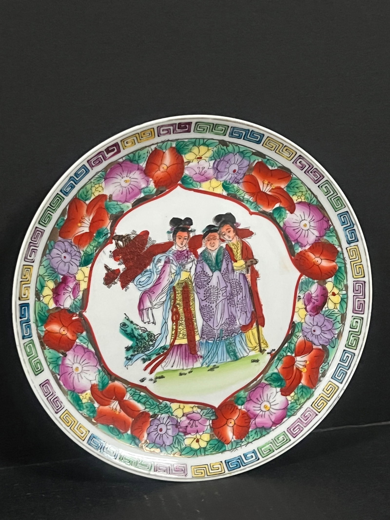 Chinese Art Porcelain Famille Rose Plate - 3