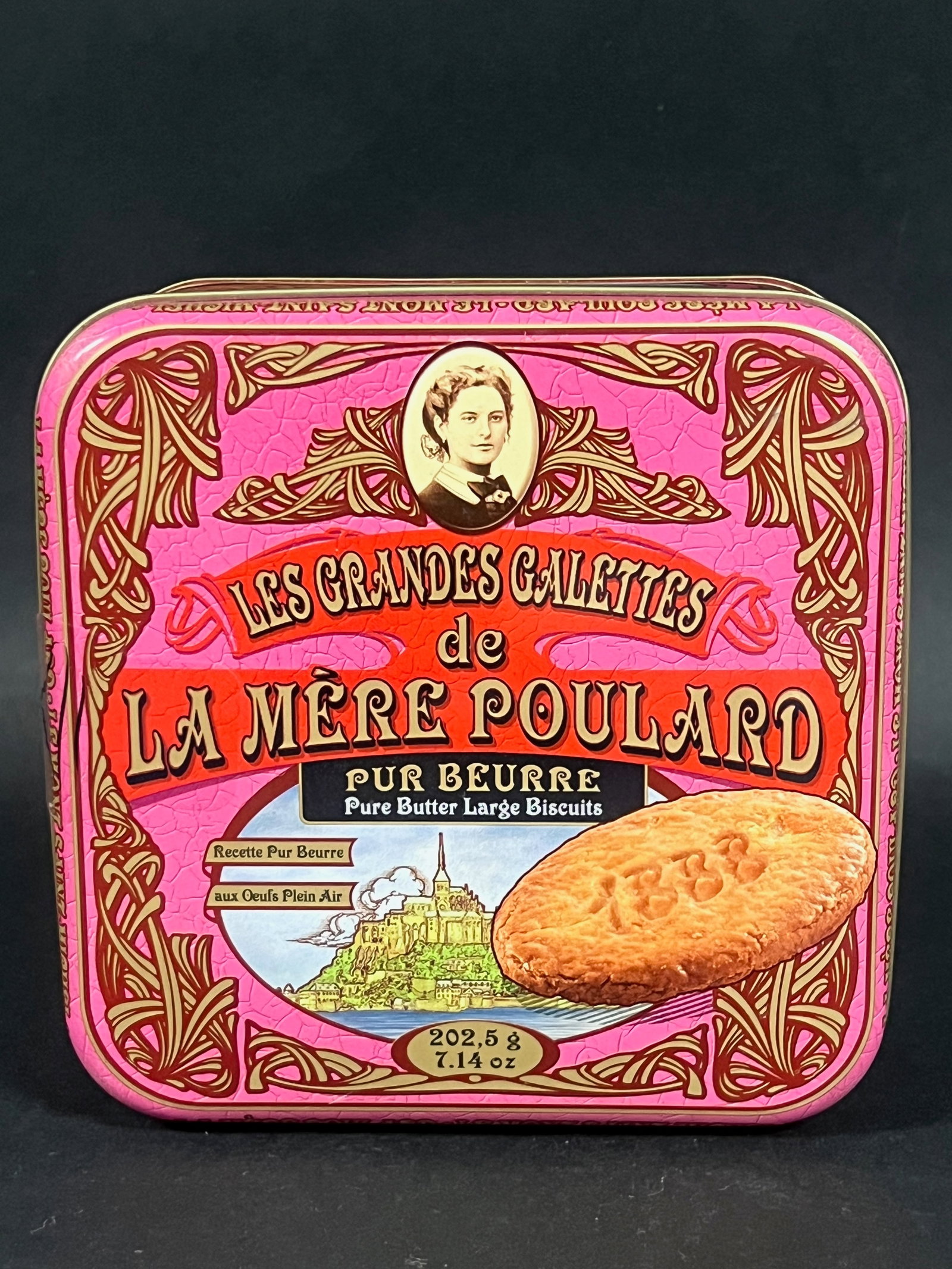 Empty Box - La Mere Poulard Les Grandes Galettes Biscuit Tin (1 of 9)