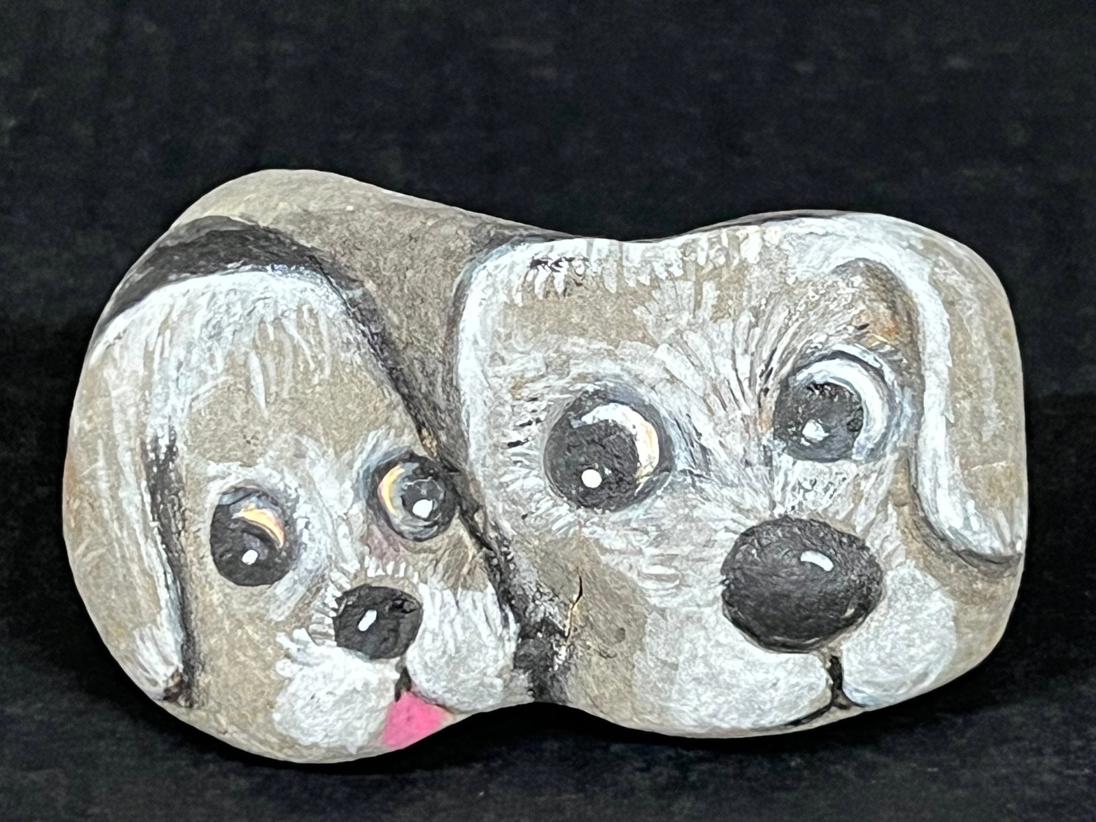 Paperweight Hand Painted Rock Art Dog Design (1 of 7)