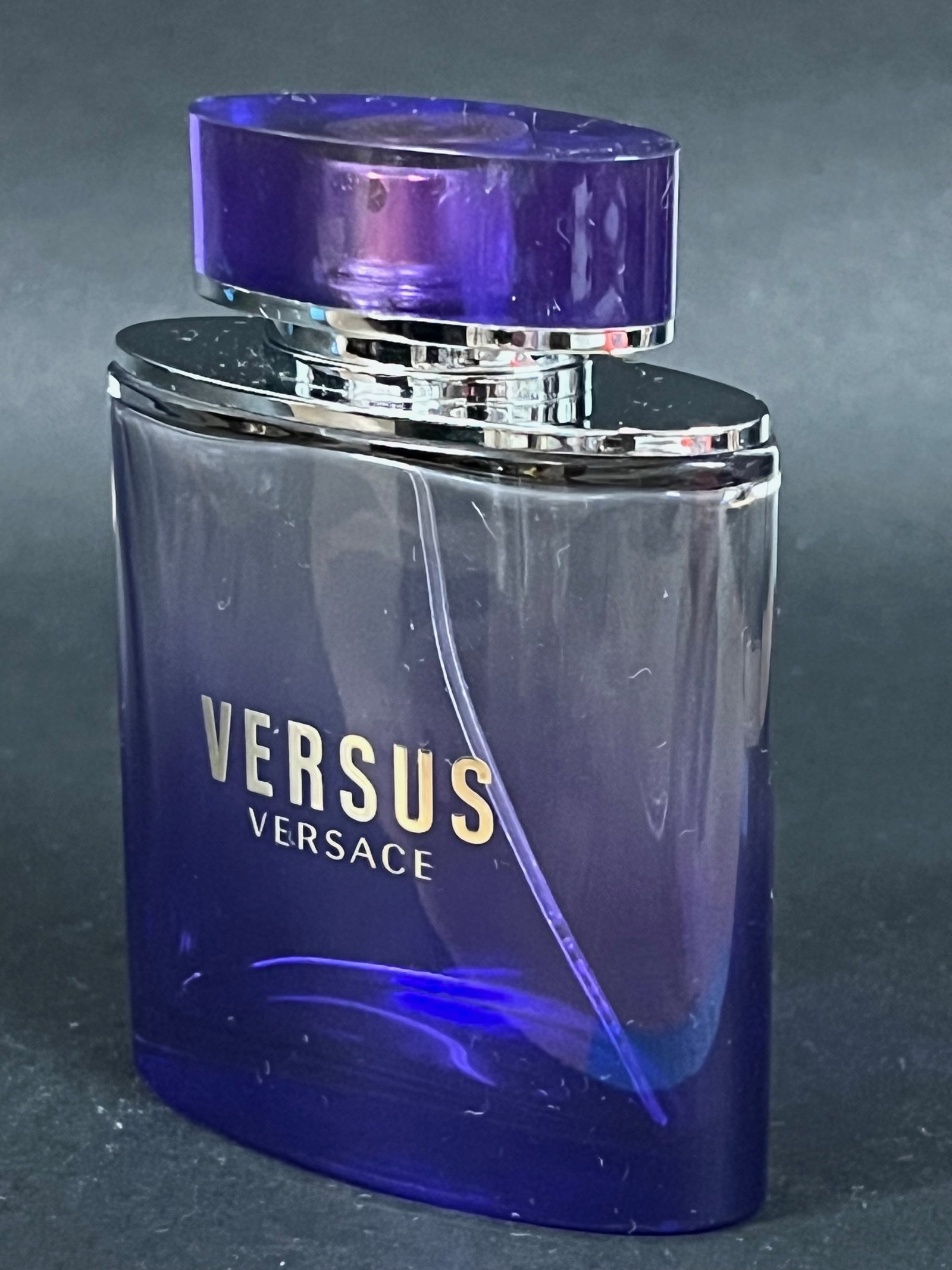 Empty Bottle Only Versace Versus Purple Glass Eau De Toilette Bottle - 2