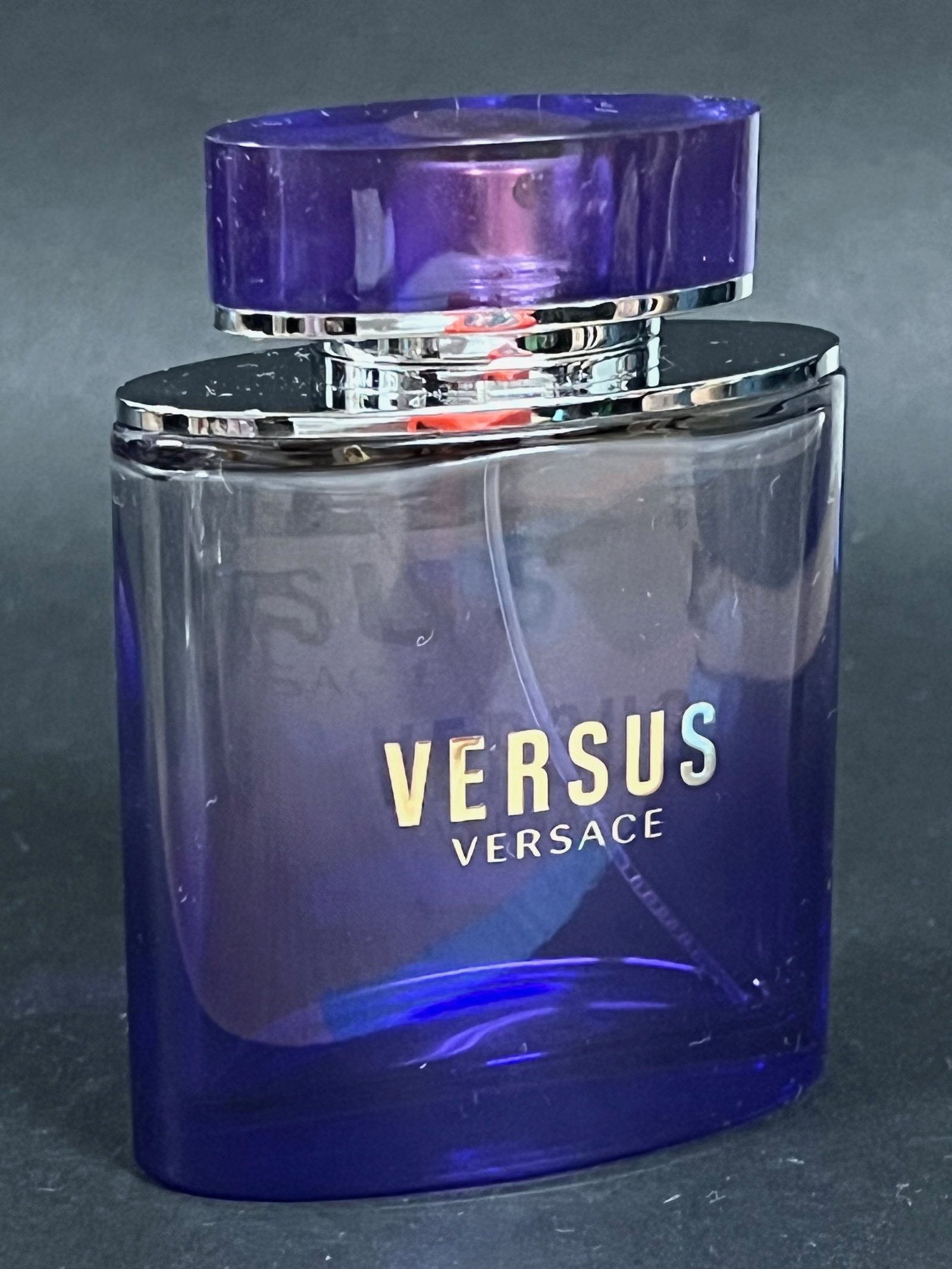 Empty Bottle Only Versace Versus Purple Glass Eau De Toilette Bottle - 3