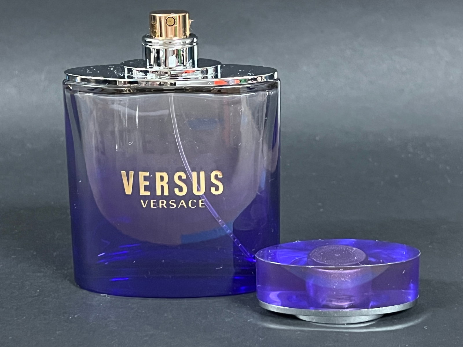 Empty Bottle Only Versace Versus Purple Glass Eau De Toilette Bottle - 5