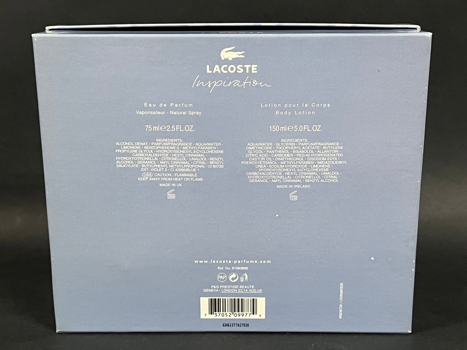 Empty Box Only Lacoste Inspiration Eau De Parfum Gift Set Box - 7