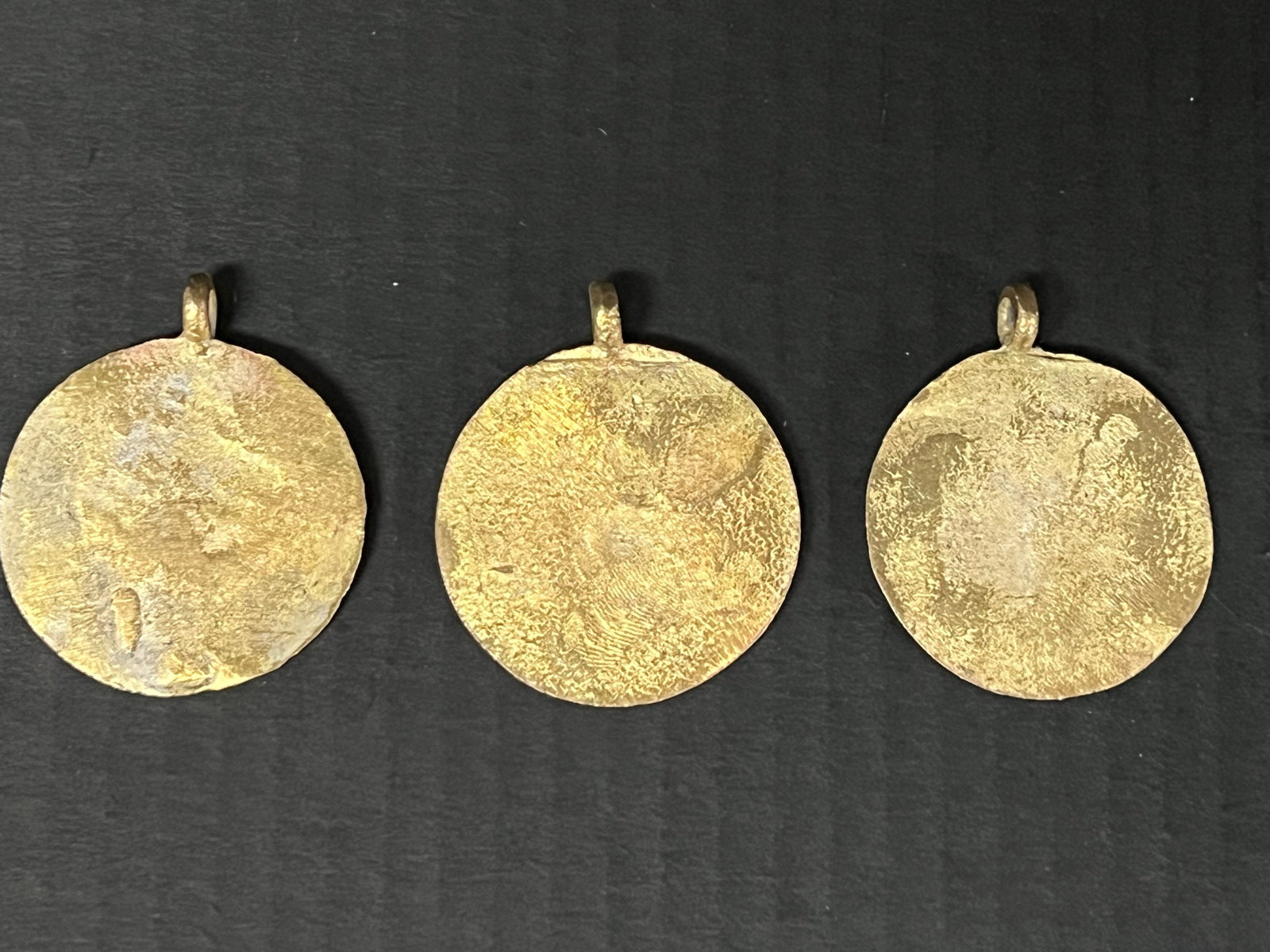 Ashanti Brass Pendant Lot of 3 - 5