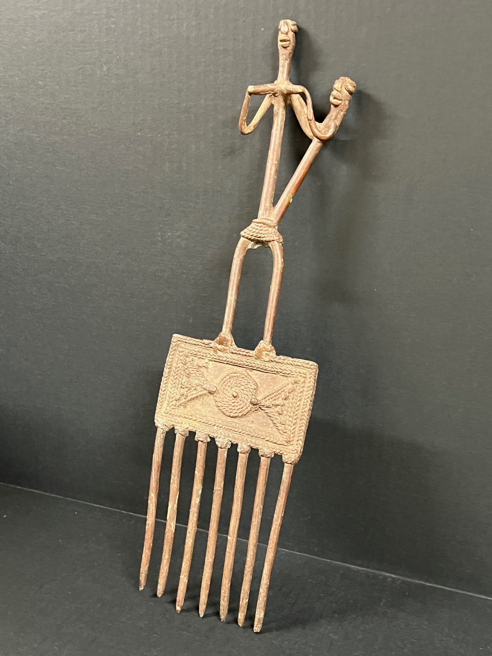 Dogon Bronze Comb - 3
