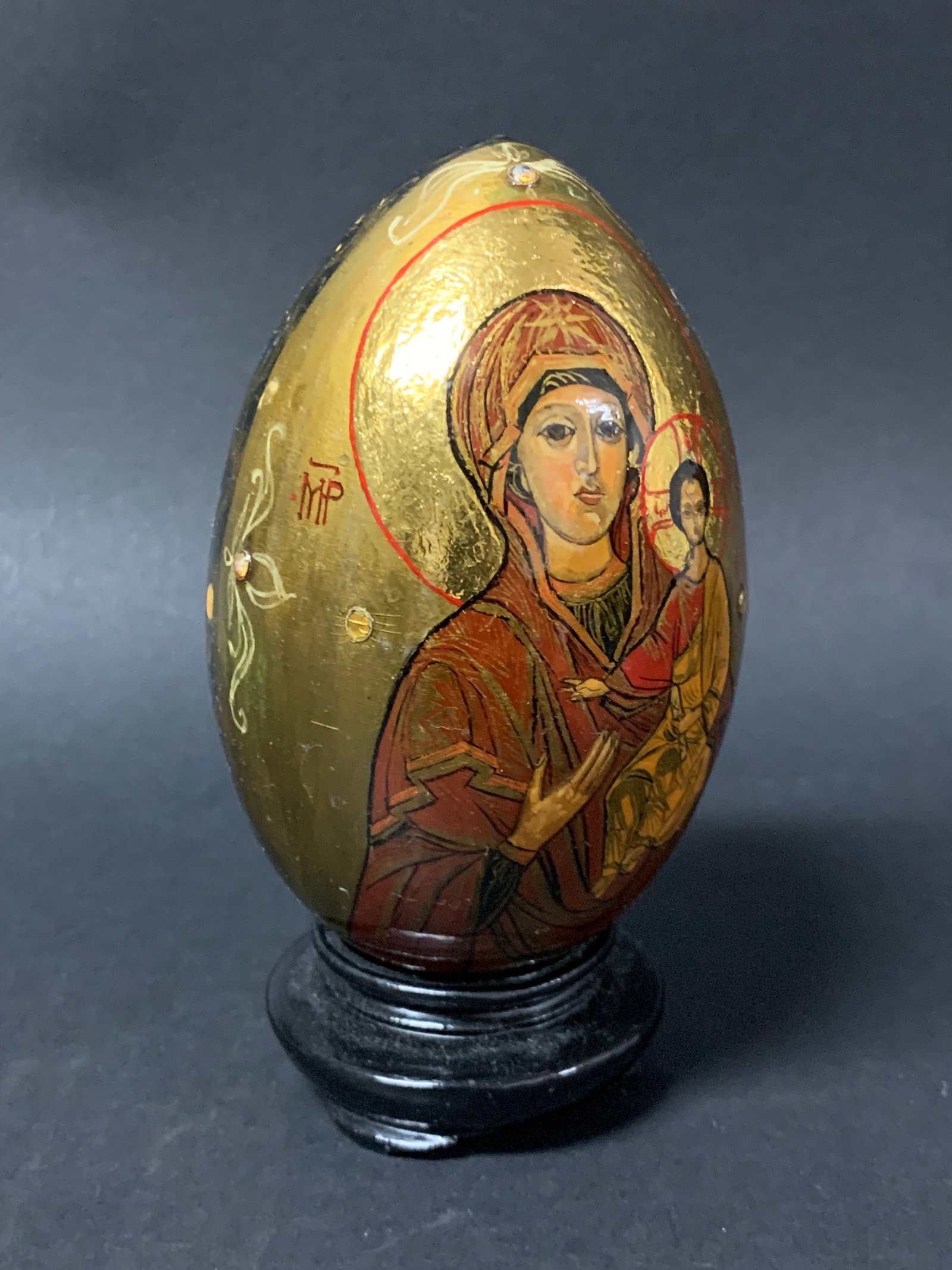 Vintage Hand Painted Russian Matryoshka Easter Egg - 4