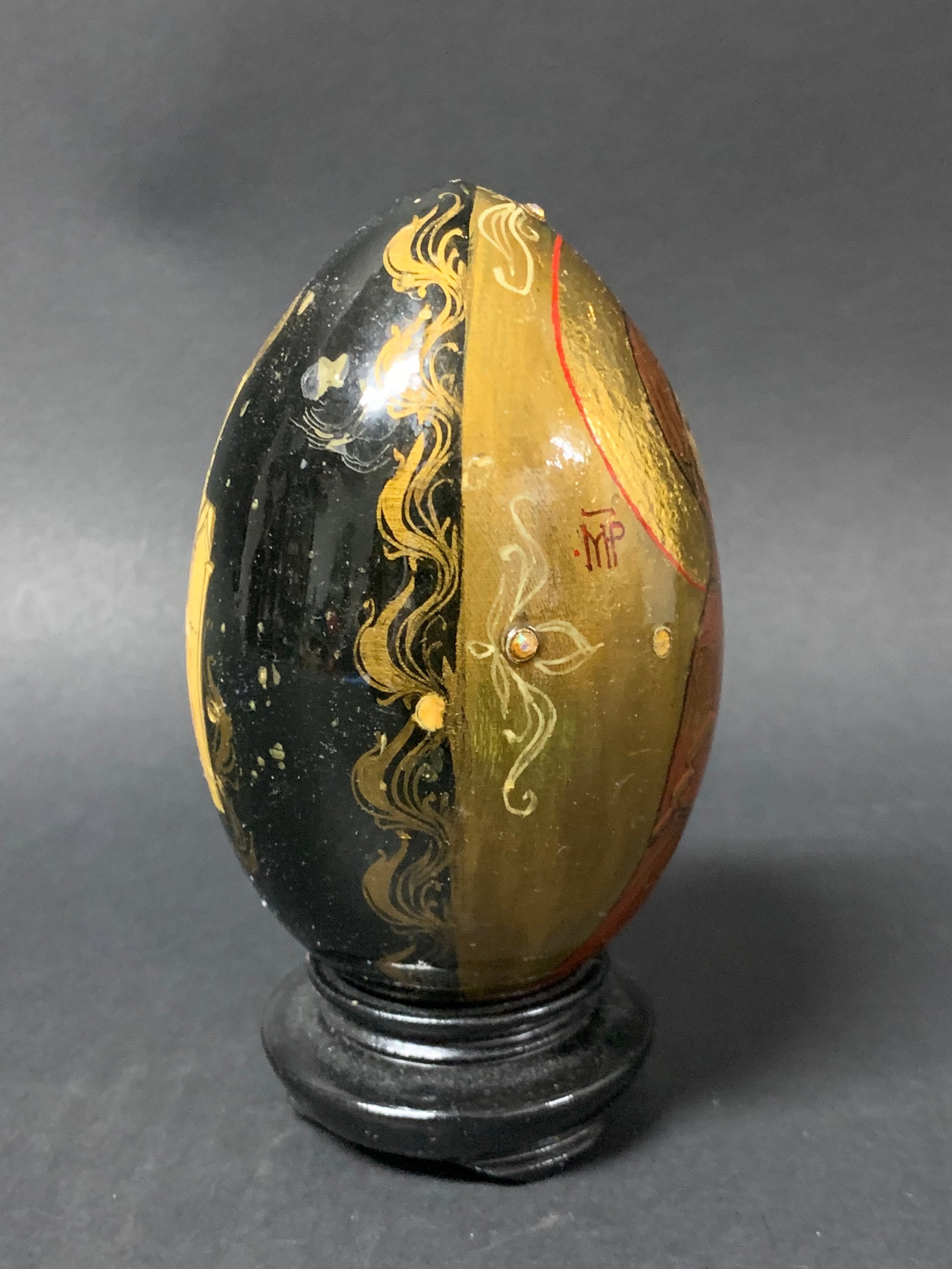 Vintage Hand Painted Russian Matryoshka Easter Egg - 5