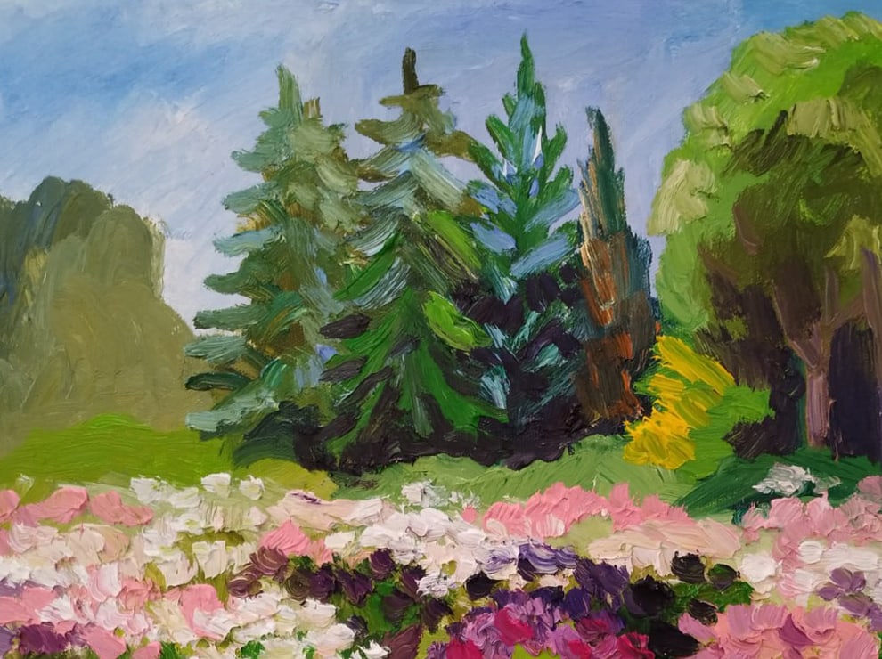 Oil painting Peonies Nina L - 2