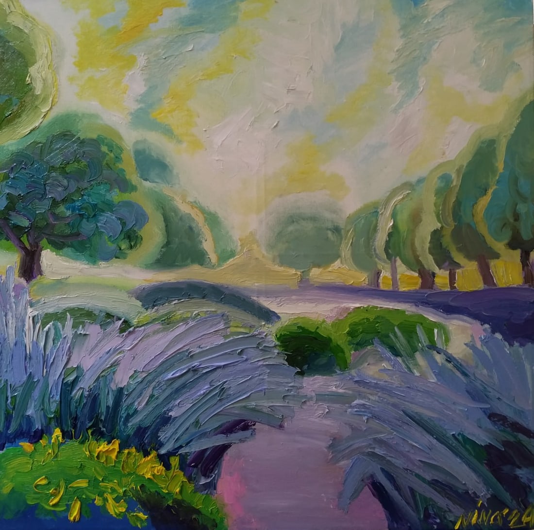 Oil painting Botanical garden Nina L: Title: Oil painting Botanical garden Nina L Description: 51Lt Painter: Nina L. S?ze: 60x60 cm/ 23.62x23.62 inches Components: oil, canvas Original painting CONDITION: exellent ERA: 2024 ARTIST: She wa