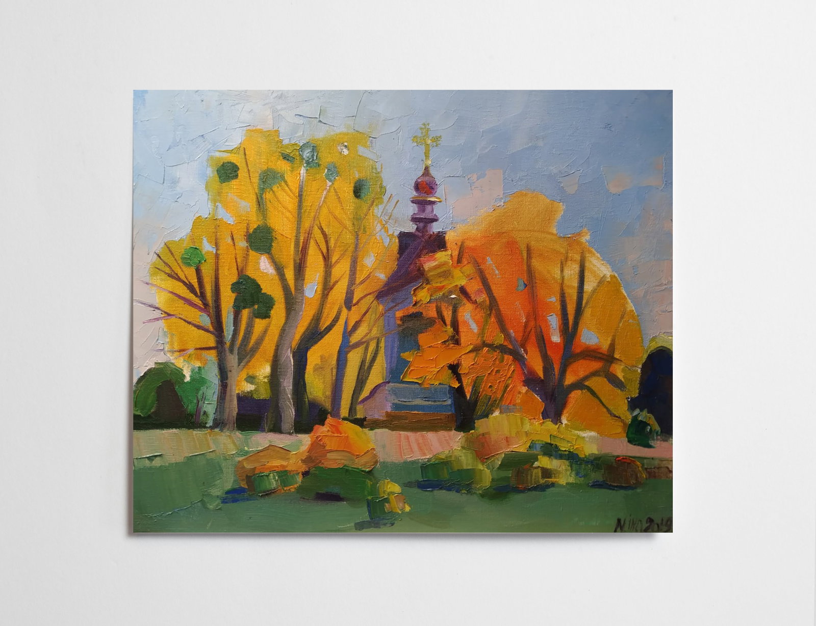 Oil painting Bell tower Nina L - 10