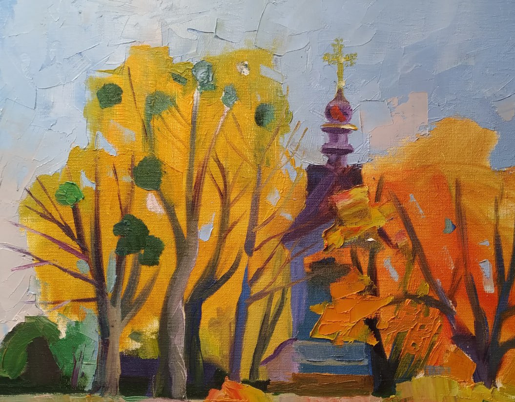 Oil painting Bell tower Nina L - 2
