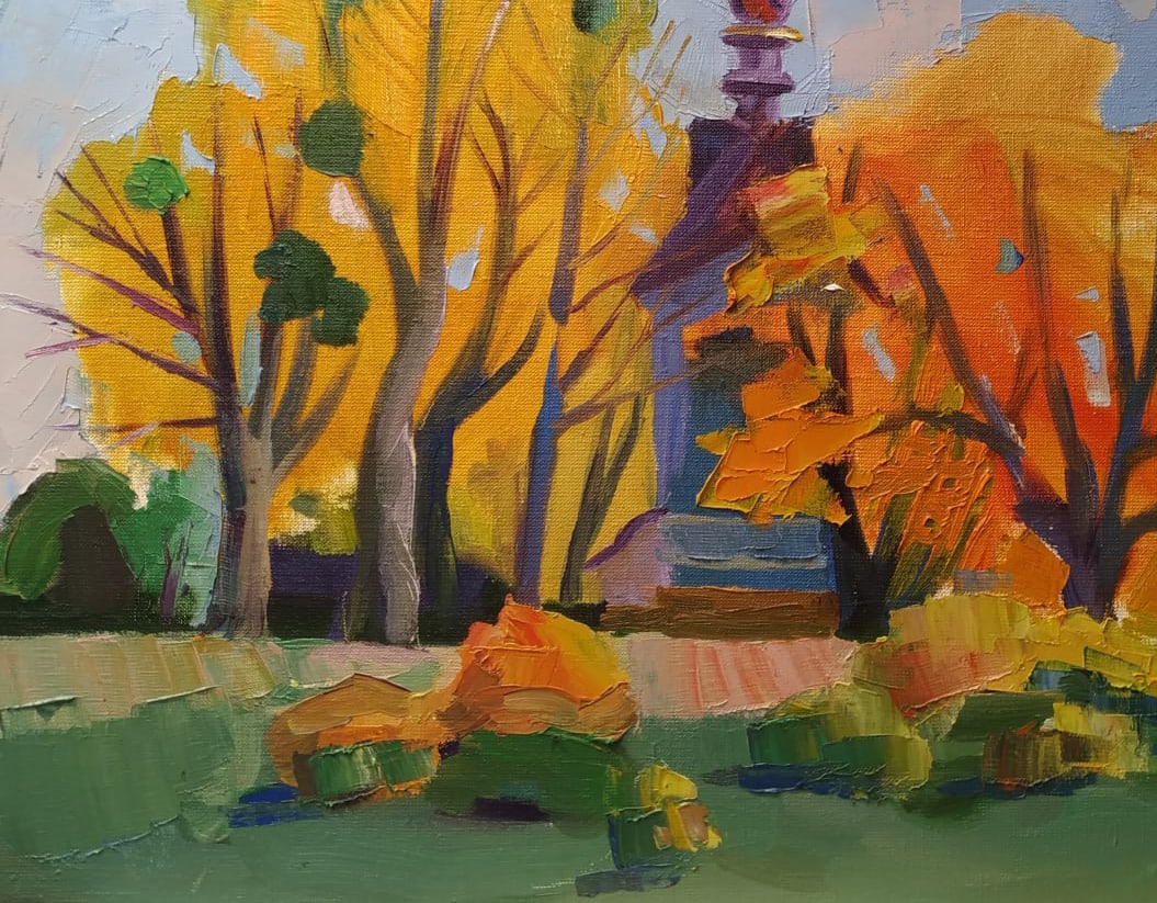Oil painting Bell tower Nina L - 4