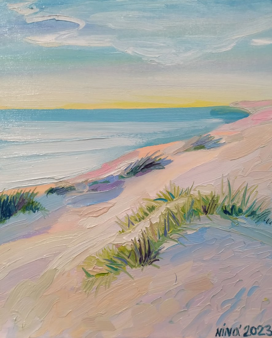 Oil painting Black Sea island Nina L (1 of 10)