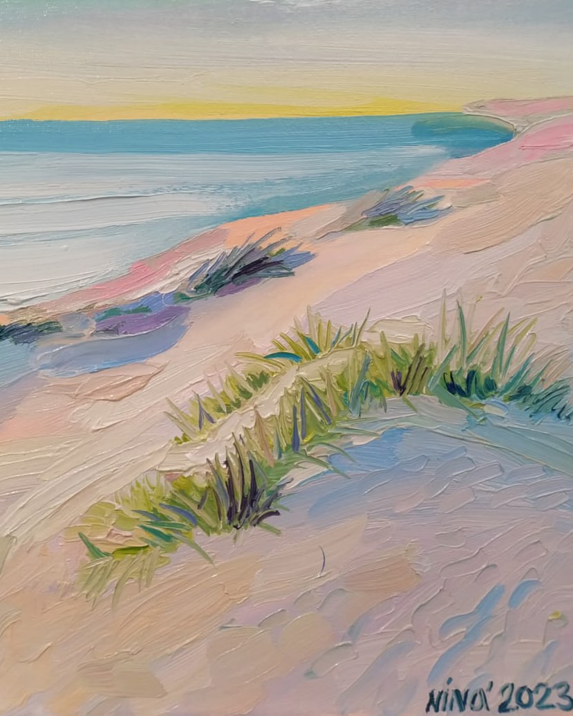 Oil painting Black Sea island Nina L - 8