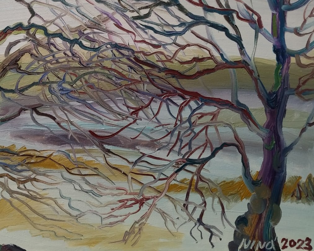 Oil painting Under the trees Nina L - 9