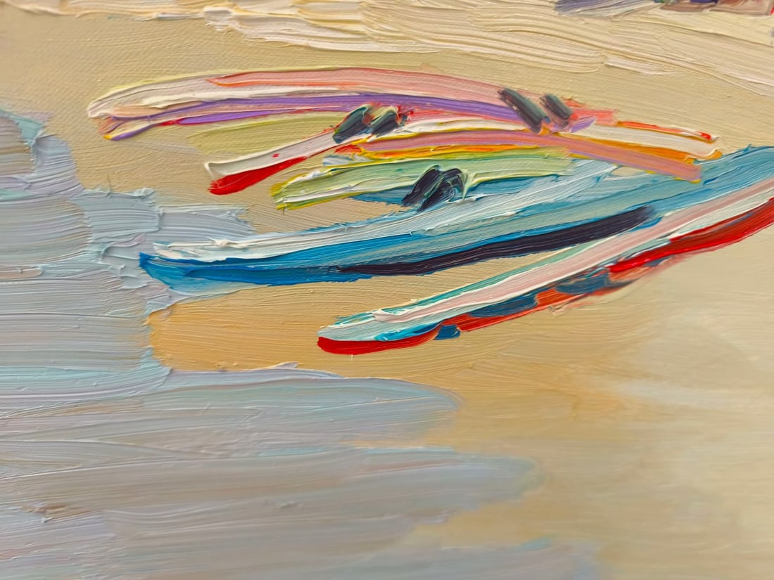 Oil painting Atlit Beach Nina L - 5