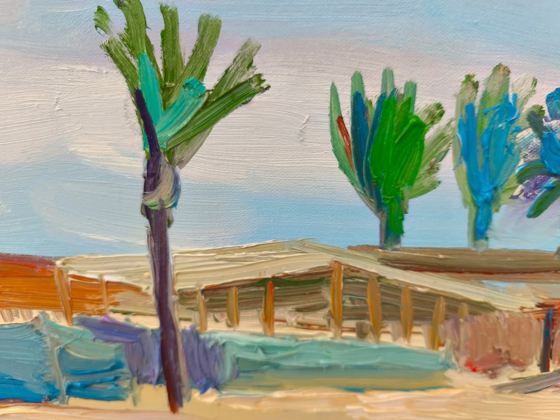 Oil painting Atlit Beach Nina L - 6