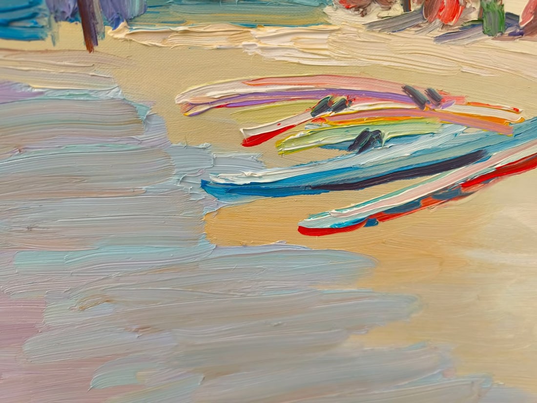 Oil painting Atlit Beach Nina L - 8