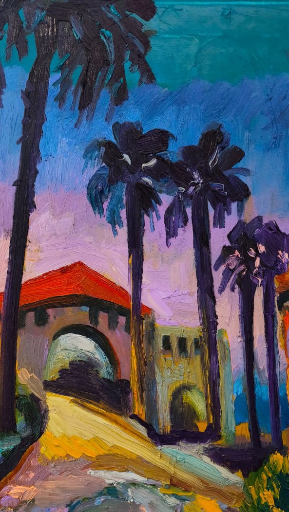 Oil painting Town of Roche Pina Nina L - 10