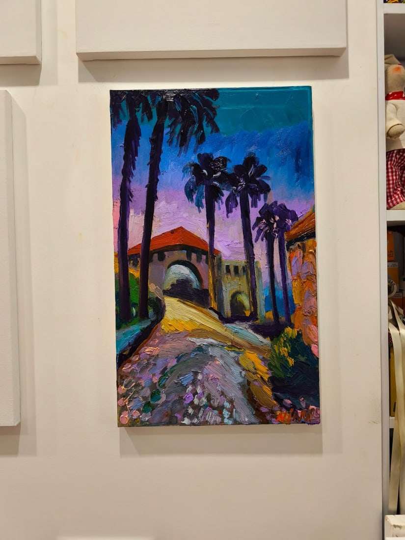 Oil painting Town of Roche Pina Nina L - 3