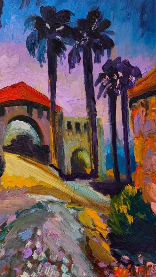 Oil painting Town of Roche Pina Nina L - 8