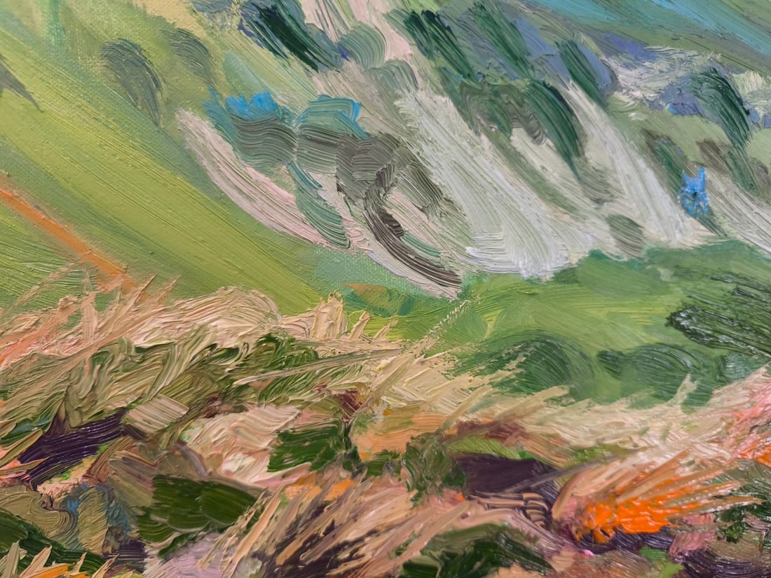 Landscape Oil painting Mountain Nina L - 5