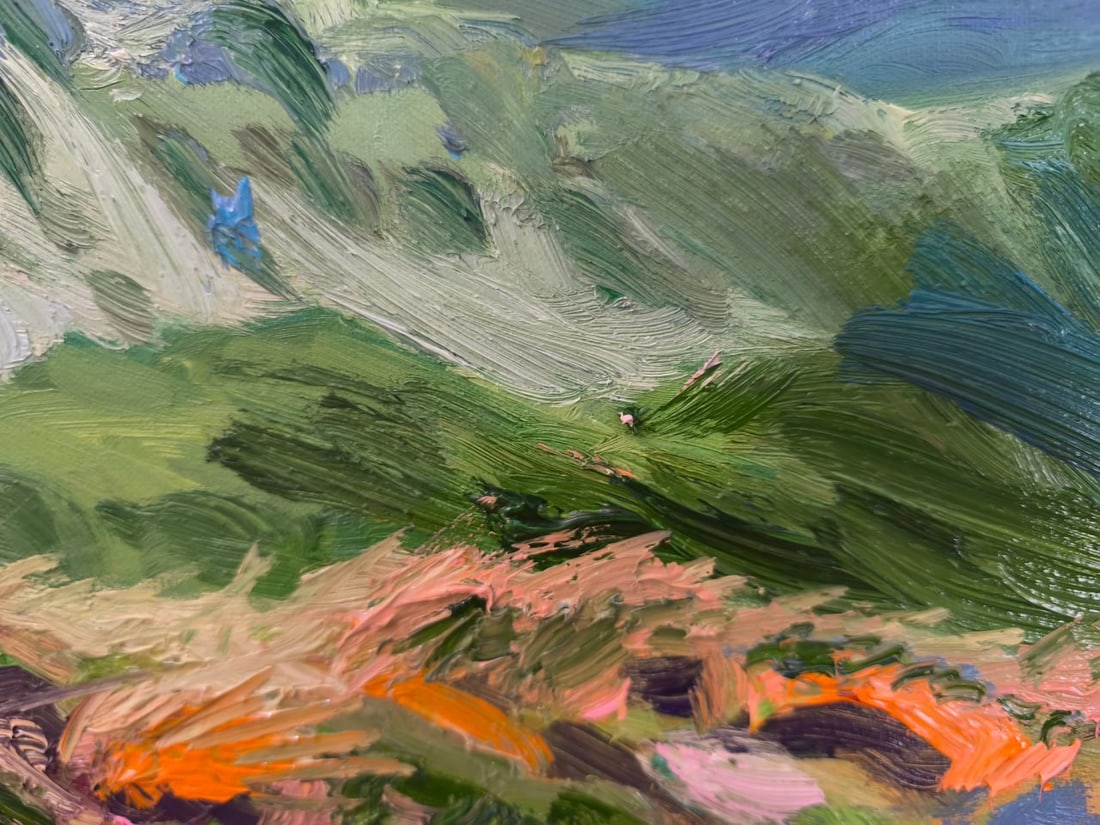Landscape Oil painting Mountain Nina L - 6