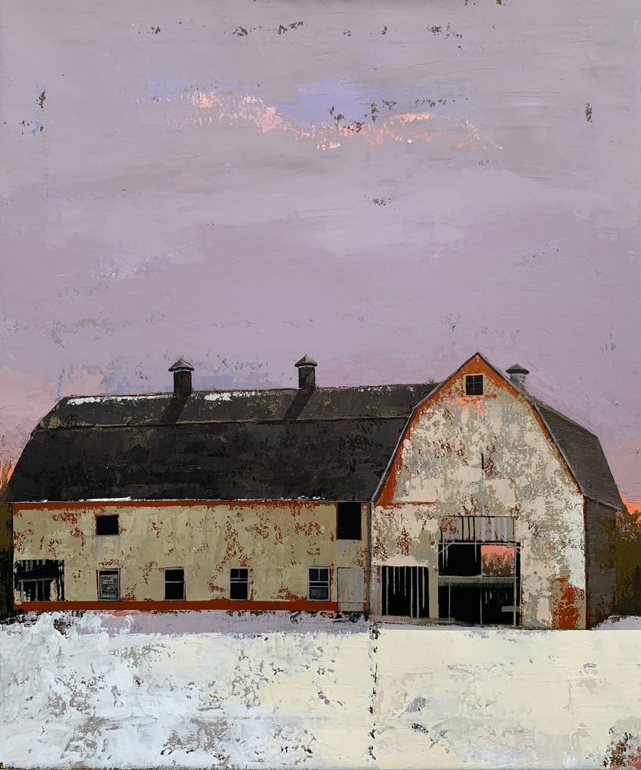 Oil painting Farm Ukrainian painter: Title: Oil painting Farm Ukrainian painter Description: 08ShI Painter: Ilona Sh. S?ze: 60x80 cm/ 23.6x31.5 inches Components: acrylic, canvas Original painting CONDITION: exellent ERA: 2025 ARTIST: Il