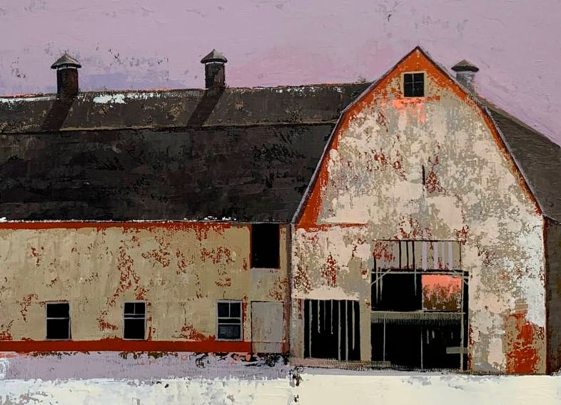 Oil painting Farm Ukrainian painter - 9