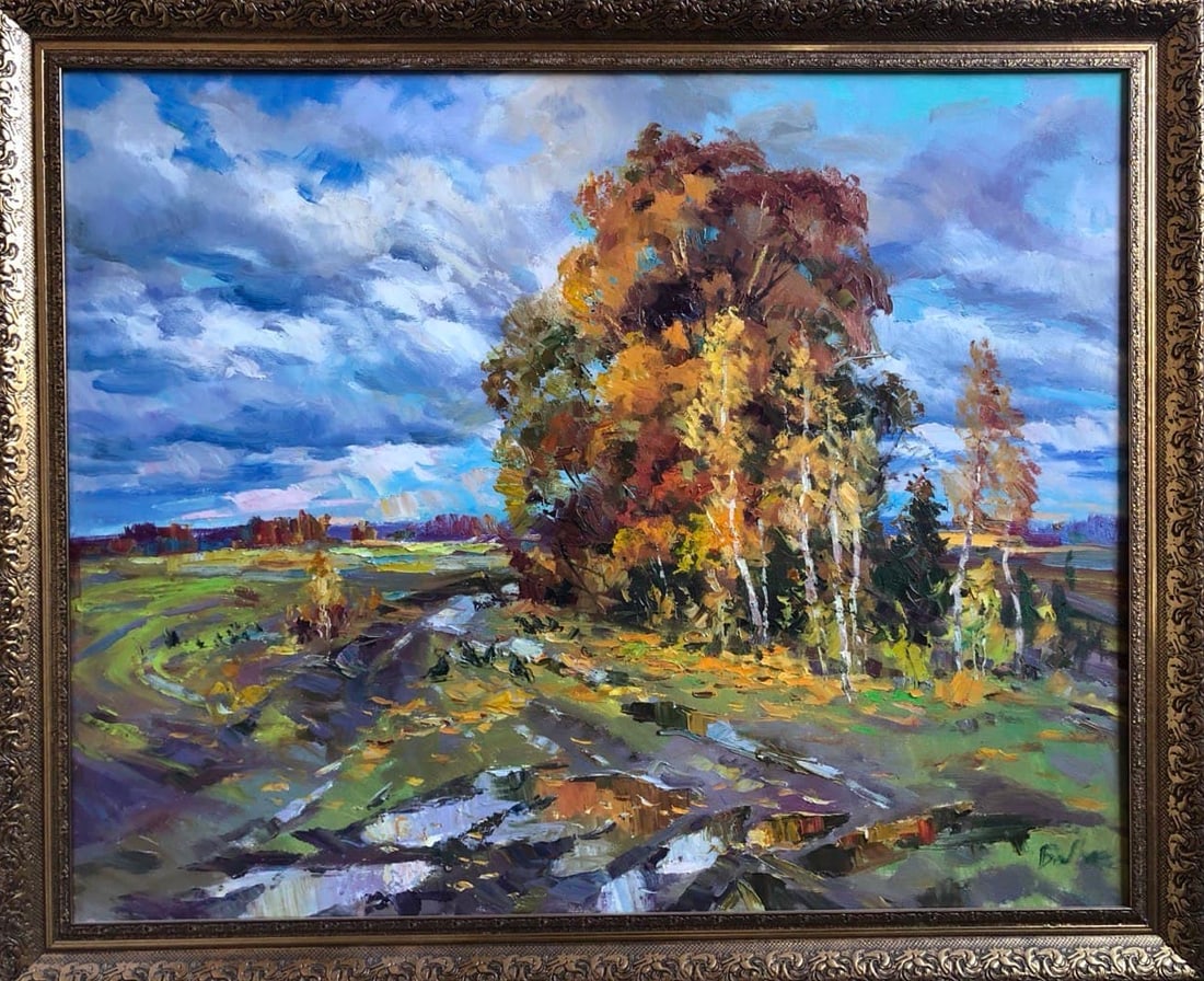 Oil painting After rain Vyacheslav Petrovich Babac: Title: Oil painting After rain Vyacheslav Petrovich Babac Description: 28BA Painter: Vyacheslav Petrovick Babac S?ze: 60x75 cm/23.6x29.5inches Components: oil, canvas Original painting from our collec