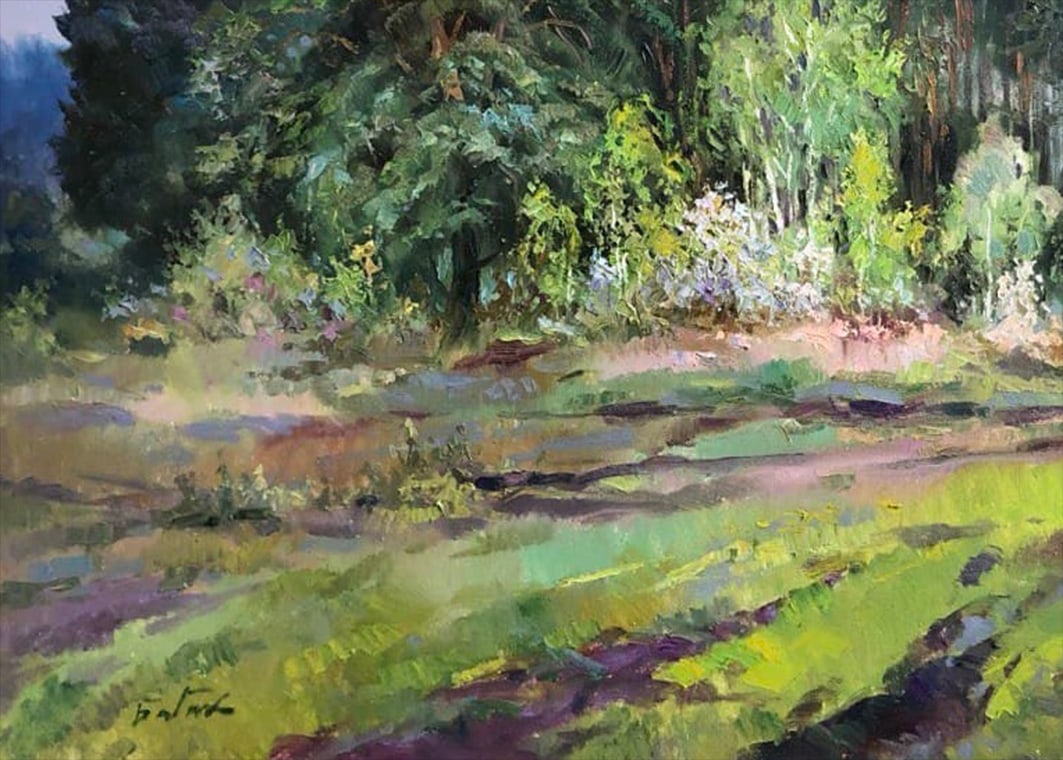 Oil painting First greenery Vyacheslav Petrovich Babac - 4