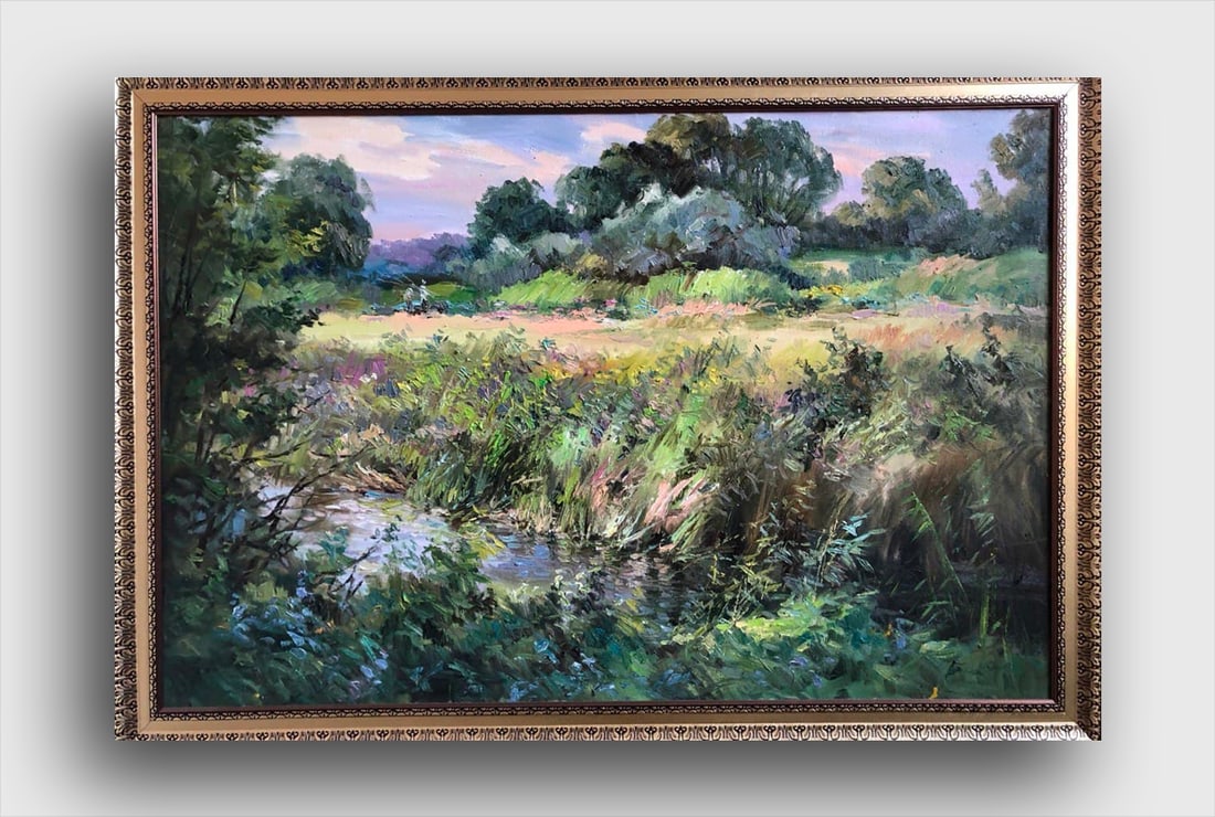 Oil painting River Vyacheslav Petrovich Babac - 2