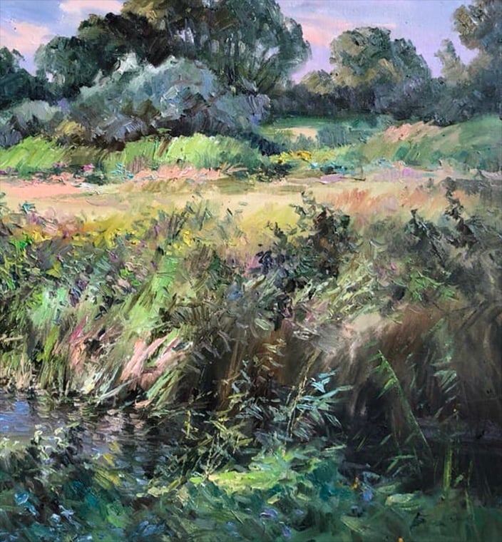 Oil painting River Vyacheslav Petrovich Babac - 3